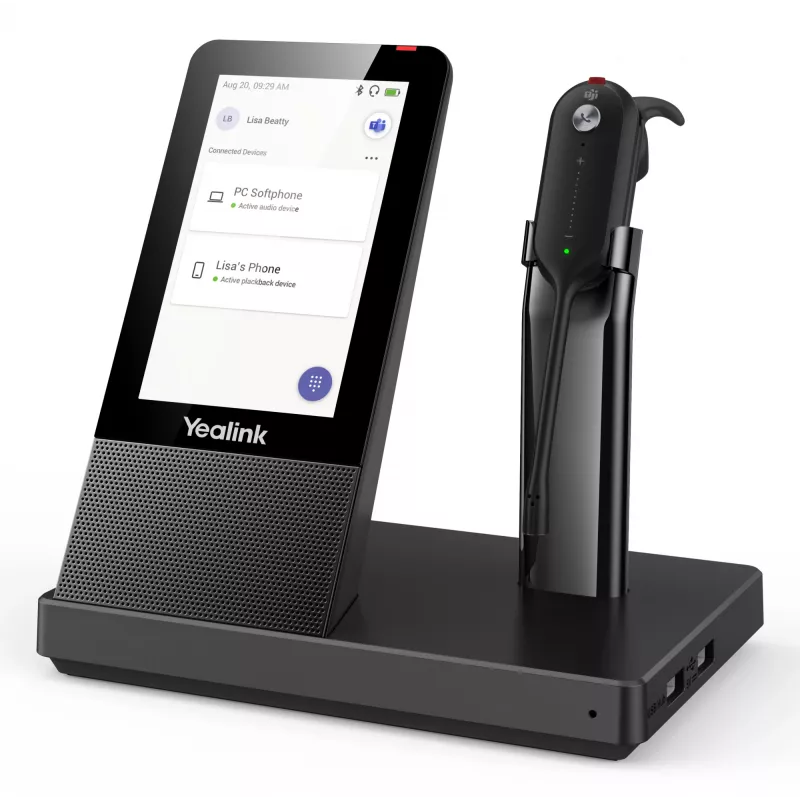 Headset DECT sem fios Yealink WH67 da Yealink – headset DECT sem fios para chamadas e UC
