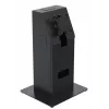 Conjunto de quiosque Ergonomic Solutions SpacePole Mini Kiosk de balcão preto metal