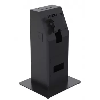 Conjunto de quiosque Ergonomic Solutions SpacePole Mini Kiosk de balcão preto metal
