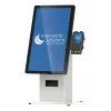 Conjunto de quiosque Ergonomic Solutions SpacePole Mini Kiosk de balcão preto metal