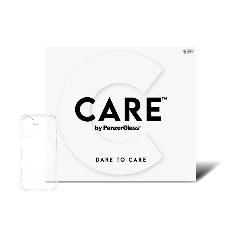 Capa PanzerGlass CARE™ by ® Samba transparente com MagSafe branco iPhone 17 | Bulk