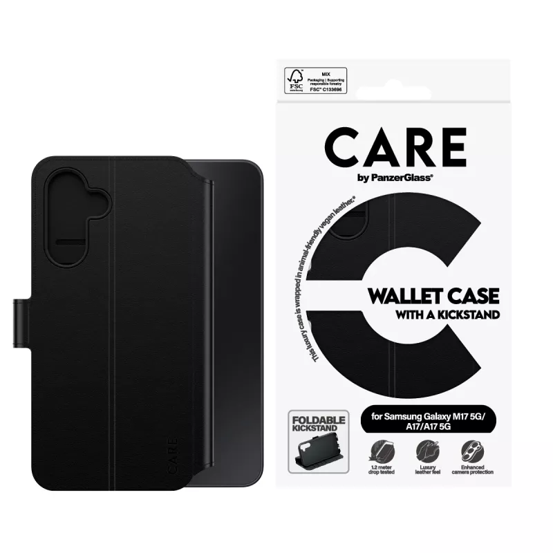Capa de carteira com suporte PanzerGlass CARE™ by ® Samsung Galaxy M17 5G | A17 | A17 5G