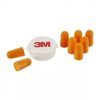 Protetor auricular reutilizável 3M 1100C4, laranja, com cordão, pack de 4