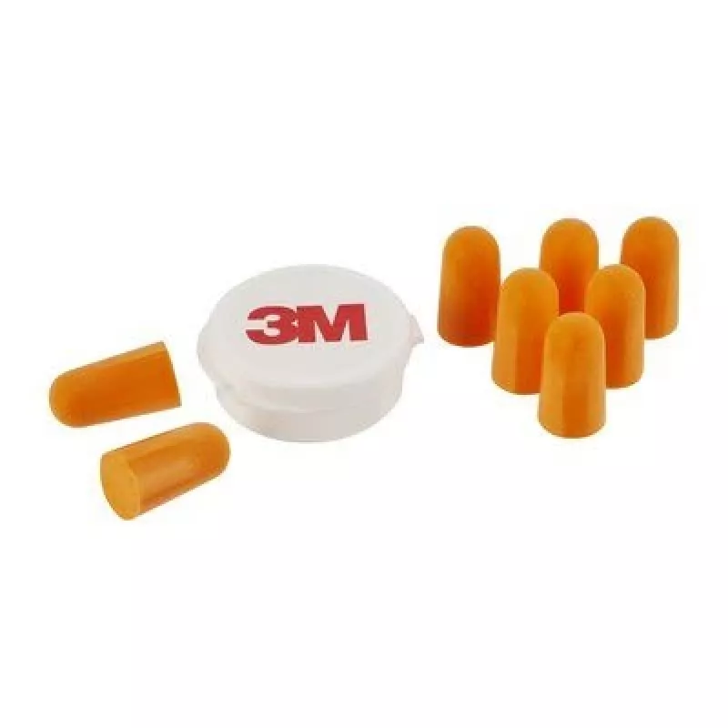 Protetor auricular reutilizável 3M 1100C4, laranja, com cordão, pack de 4