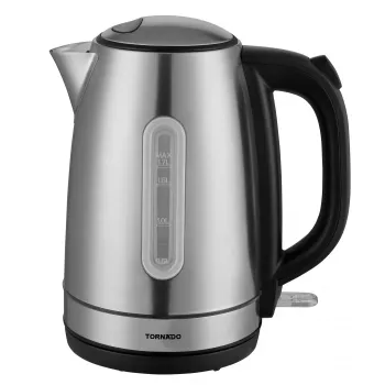 TORNADO TKE-01401ZA-GS | chaleira elétrica de aço inoxidável 1,7 l com anel LED