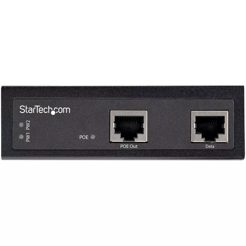 StarTech.com injetor PoE Gigabit industrial - alta velocidade/alta potência 90W - 802.3bt PoE++ 52V-56VDC calha DIN UPoE/adaptador injetor Ultra Power Over Ethernet -40C a +75C robusto