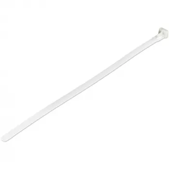 StarTech.com abraçadeiras de cabos reutilizáveis de 25 cm – 7 mm de largura, 65 mm de diâmetro de feixe, 22 kg de resistência à tração, abraçadeiras de nylon reutilizáveis, interior/exterior, 94V-2/UL listado, pack de 100 – branco