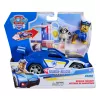 PAW Patrol : Search & Rescue, veículo Chase Rescue Cruiser com 2 figuras, carro de polícia de brincar com mecanismo de recuo, brinquedo para rapazes e raparigas a partir dos 3 anos