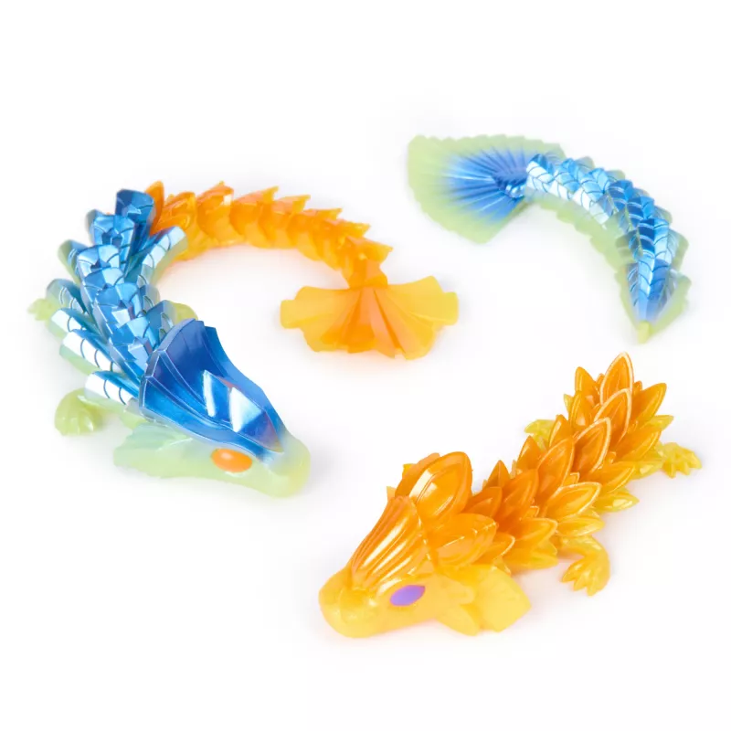 CrystaLynx Dragons, figura de dragão articulada colecionável de 9 polegadas para crianças e adultos, caixa surpresa, brinquedo fidget para casa, escritório e decoração de secretária (estilos podem variar)