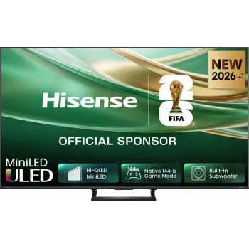 TV Hisense 55E8S 55 polegadas (139,7 cm) QLED Mini LED 4K Ultra HD Smart TV HomeOS Wi‑Fi cinzento 400 cd/m²