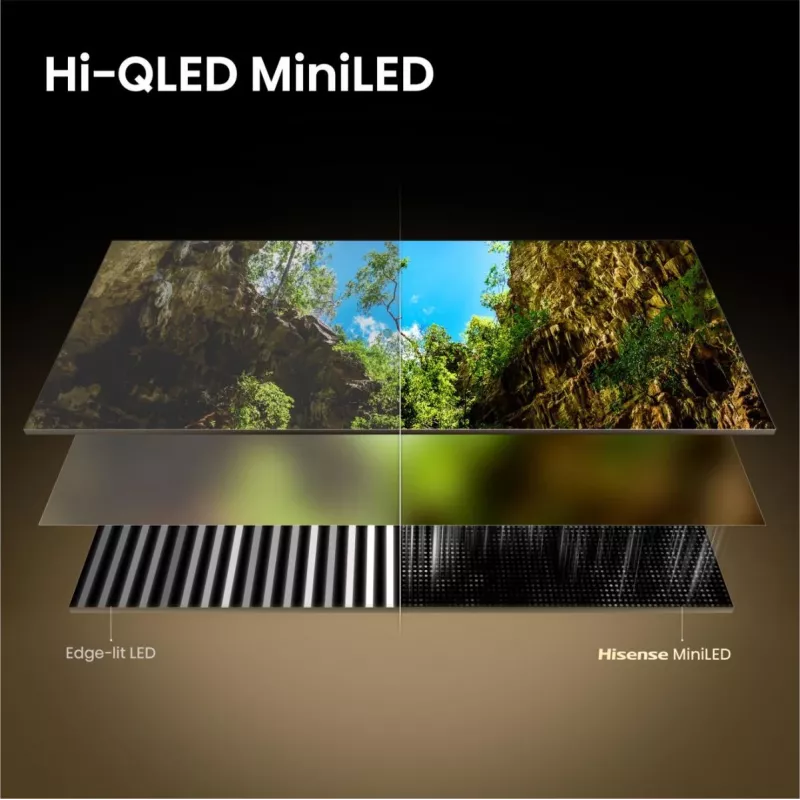 Hisense 65E8S TV ULED Mini LED 4K UHD de 65 polegadas, Triple Tuner, 144 Hz