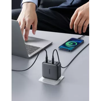Carregador Ugreen Nexode 100W GaN USB-C USB-A carregamento rápido 3 portas