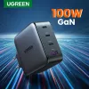 Carregador Ugreen Nexode 100W GaN USB-C USB-A carregamento rápido 3 portas