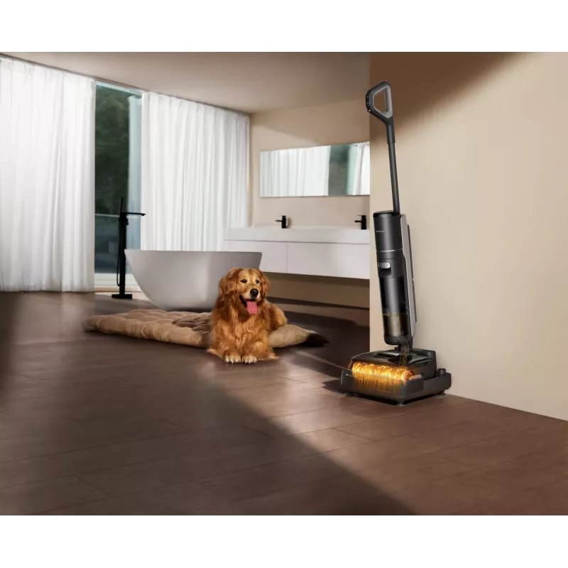 Aspirador com bateria 2 em 1 Dreame H15 Mix — aspirador a seco e a húmido com bateria e sistema sem saco, 400 W, 23.000 Pa, escova de três arestas, preto