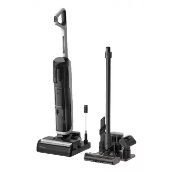 Aspirador vertical Dreame H14 Dual Bateria a seco e a húmido sem saco — 18000 Pa de potência de aspiração, 380 W, 0,35 L, preto