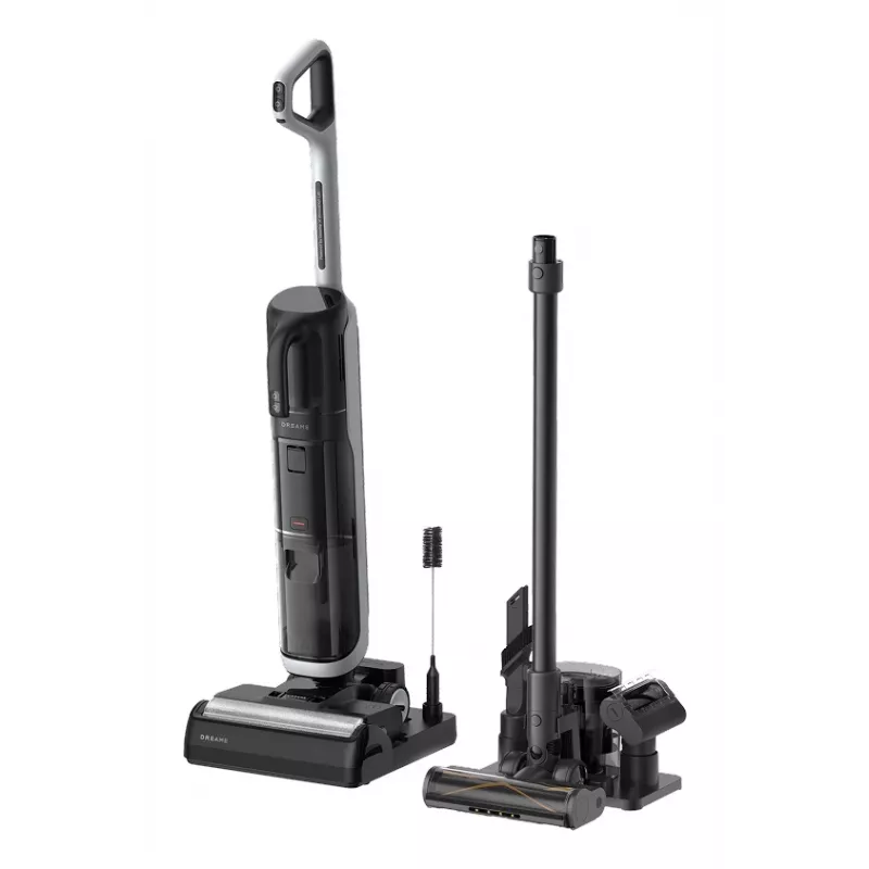 Aspirador vertical Dreame H14 Dual Bateria a seco e a húmido sem saco — 18000 Pa de potência de aspiração, 380 W, 0,35 L, preto