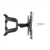 Suporte de parede MULTIBRACKETS M VESA Flexarm Full Motion Dual 400x400 para ecrãs de 40–70 inch, 45 kg, preto