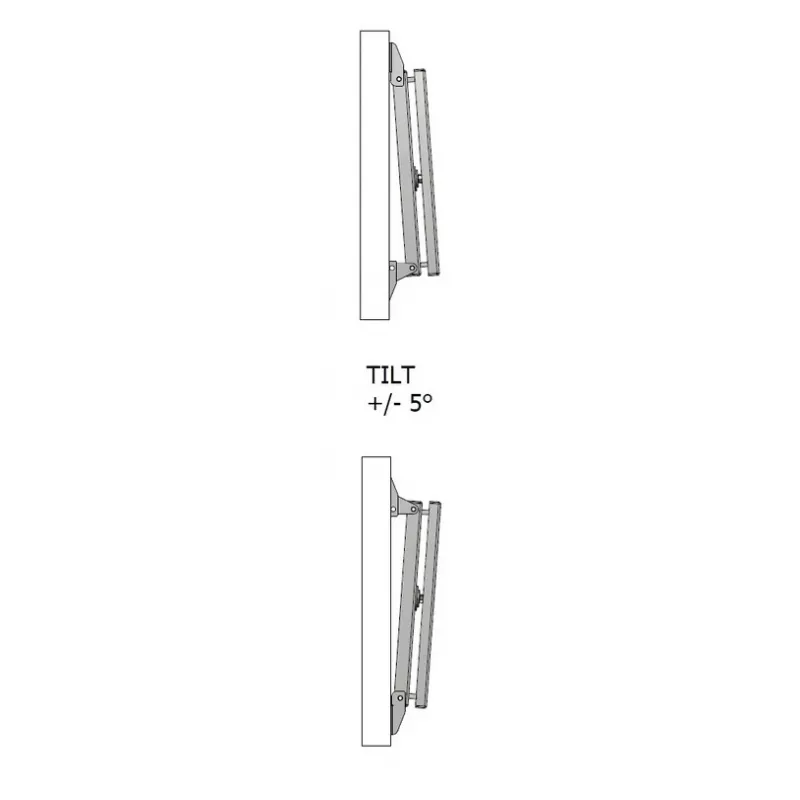 Multibrackets M VESA Wallmount Flip 200/300/400 Capacidade máxima de carga 50 kg Tamanho mínimo de ecrã 127 cm Tamanho máximo de ecrã 2,41 m
