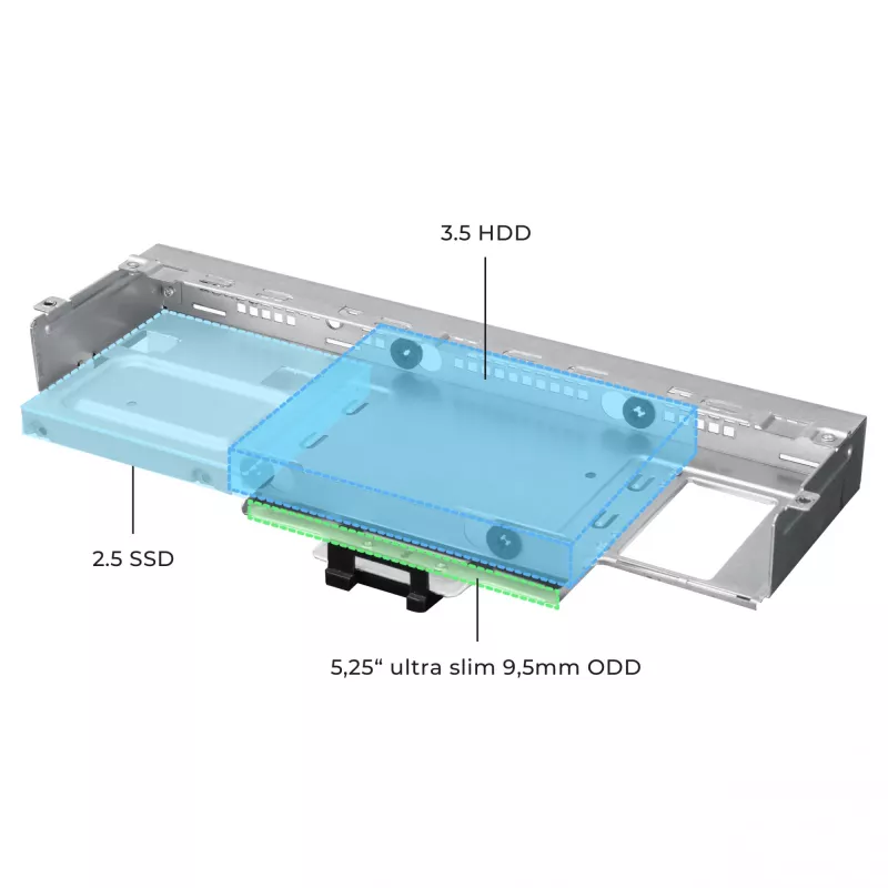 Caixa de computador CHIEFTEC DT-10B-300 Small Form Factor (SFF) Preto com fonte de alimentação TFX 300 W