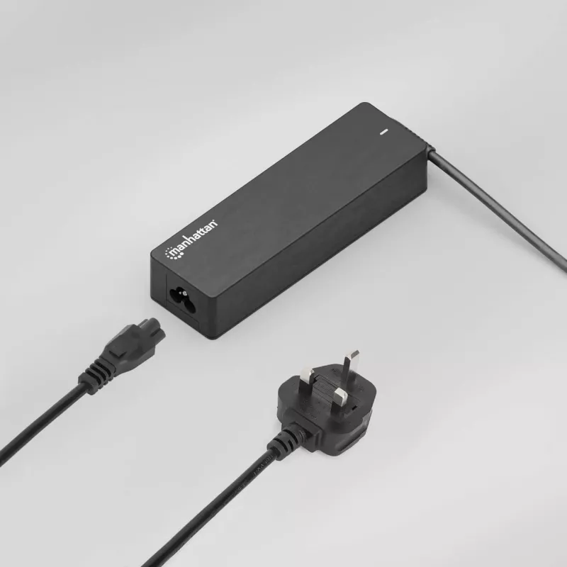 Manhattan Cabo de alimentação, ficha macho UK de 3 polos para conector fêmea C5 (trevo/triangular), 1,8 m, 16 A, cabo, garantia vitalícia