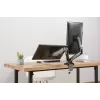 Manhattan Suporte de secretária duplo para TV e monitores (braço articulado com mola a gás), para ecrãs de 10 a 27 polegadas, fixação em C ou passagem pela secretária, compatibilidade VESA: 75x75 e 100x100 mm – verifique as dimensões dos quatro orifícios de fixação na parte traseira do ecrã para garantir que encaixam, máx. 9 kg (por braço), suporte