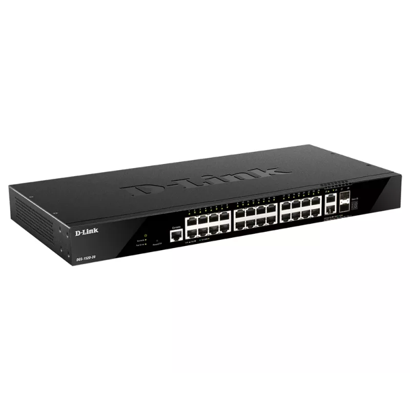 D-Link Switch Smart Managed Empilhável de 28 portas Gigabit com 2 x 10GBase-T e 2 x 10G SFP+