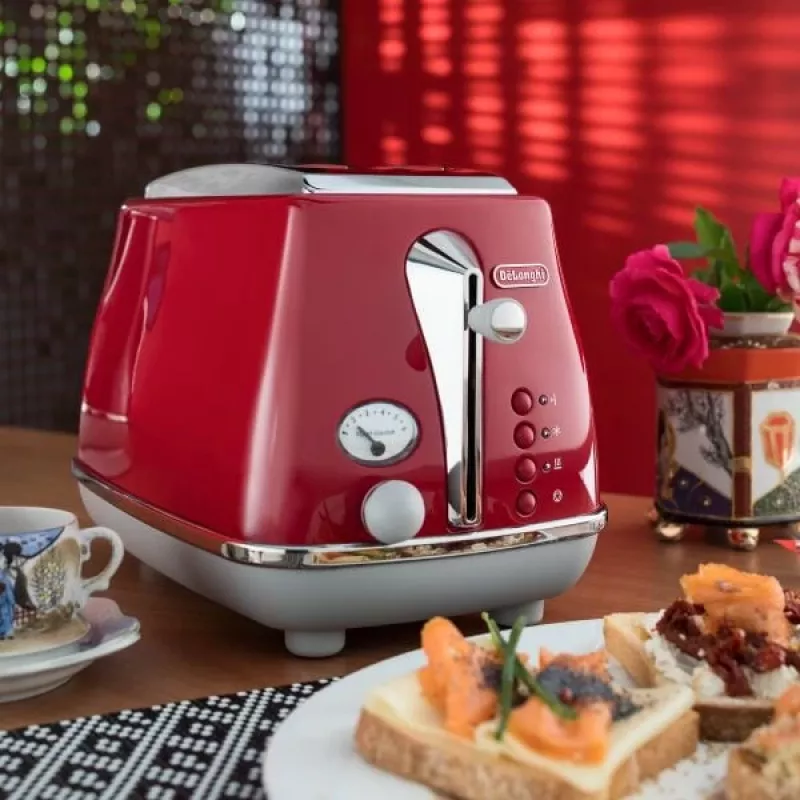 De’Longhi Icona Capitals 6 2 fatias 900 W Vermelho