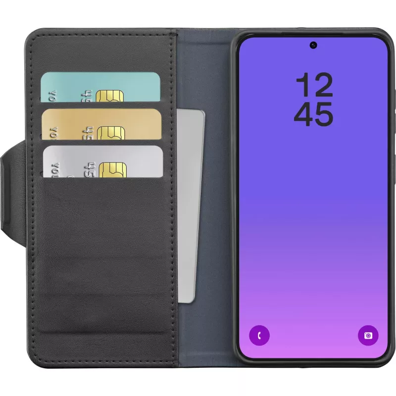 Cellularline Book Agenda 2 - Capa estilo livro em pele sintética para Galaxy A57 com fecho magnético, função de suporte e proteção RFID/NFC para cartões sem contacto.