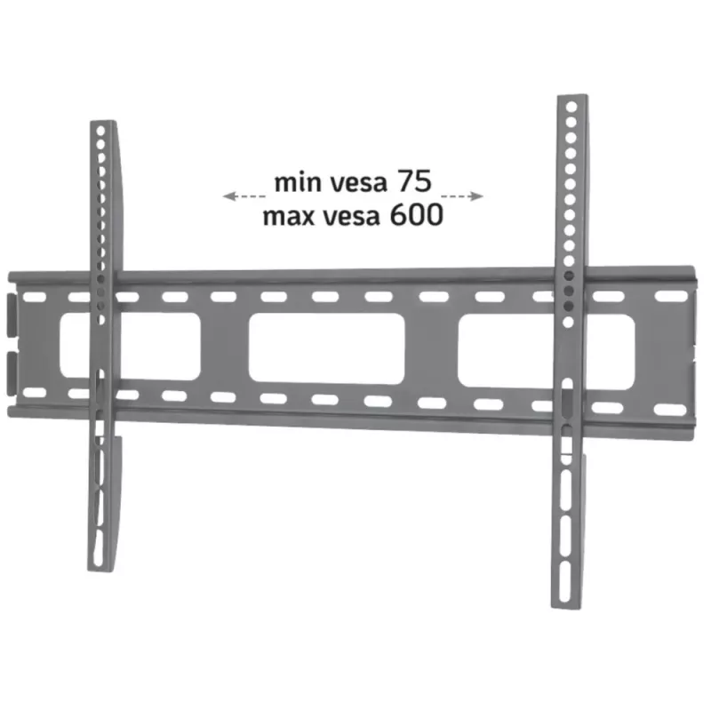 Techly Suporte de parede para TV LED LCD ultra fina 40-65 polegadas, 101,6 cm (40 polegadas), 165,1 cm (65 polegadas), 100 x 100 mm, 600 x 400 mm, Metal, Preto