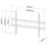 Techly Suporte de parede para TV LED LCD ultra fina 40-65 polegadas, 101,6 cm (40 polegadas), 165,1 cm (65 polegadas), 100 x 100 mm, 600 x 400 mm, Metal, Preto