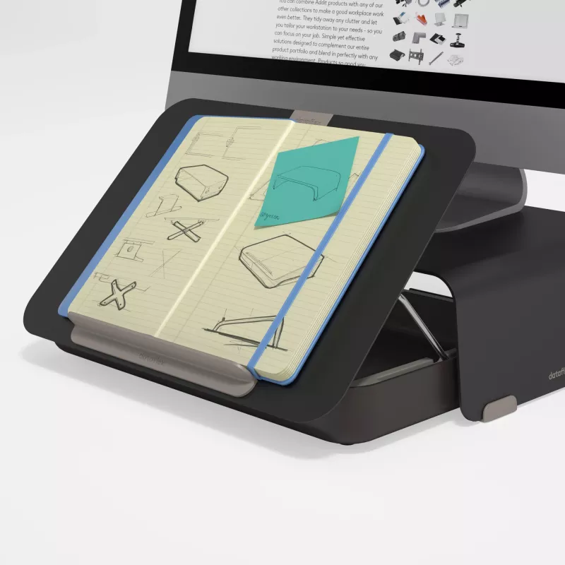 Dataflex Addit Bento® caixa de ferramentas ergonómica 903, suporte para portátil, Preto, 38,1 cm (15 polegadas), 38,1 cm (15 polegadas), 38,1 cm (15 polegadas), 6 kg
