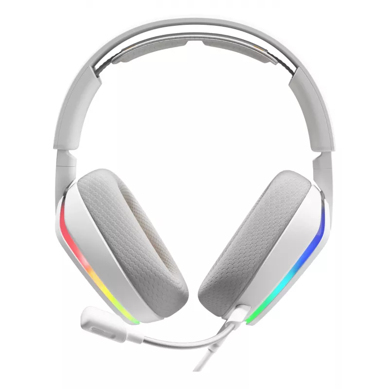 Glorious Gaming Glorious GHS Eternal RGB - headset gaming estéreo RGB para PC, PS5, PS4, Switch - drivers angulares com afinação individual, microfone removível ajustável e cristalino, USB-C - durável, conforto para todo o dia e noite - branco