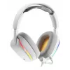 Glorious Gaming Glorious GHS Eternal RGB - headset gaming estéreo RGB para PC, PS5, PS4, Switch - drivers angulares com afinação individual, microfone removível ajustável e cristalino, USB-C - durável, conforto para todo o dia e noite - branco