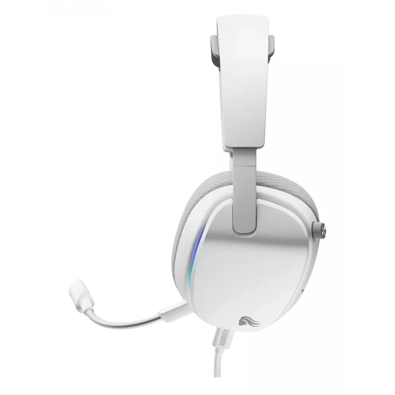 Glorious Gaming Glorious GHS Eternal RGB - headset gaming estéreo RGB para PC, PS5, PS4, Switch - drivers angulares com afinação individual, microfone removível ajustável e cristalino, USB-C - durável, conforto para todo o dia e noite - branco