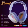 Glorious Gaming Glorious GHS Eternal RGB - headset gaming estéreo RGB para PC, PS5, PS4, Switch - drivers angulares com afinação individual, microfone removível ajustável e cristalino, USB-C - durável, conforto para todo o dia e noite - branco