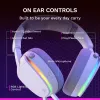 Glorious Gaming Glorious GHS Eternal RGB - headset gaming estéreo RGB para PC, PS5, PS4, Switch - drivers angulares com afinação individual, microfone removível ajustável e cristalino, USB-C - durável, conforto para todo o dia e noite - branco