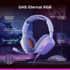Glorious Gaming Glorious GHS Eternal RGB - headset gaming estéreo RGB para PC, PS5, PS4, Switch - drivers angulares com afinação individual, microfone removível ajustável e cristalino, USB-C - durável, conforto para todo o dia e noite - branco