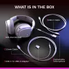 Glorious Gaming Glorious GHS Eternal RGB - headset gaming estéreo RGB para PC, PS5, PS4, Switch - drivers angulares com afinação individual, microfone removível ajustável e cristalino, USB-C - durável, conforto para todo o dia e noite - branco