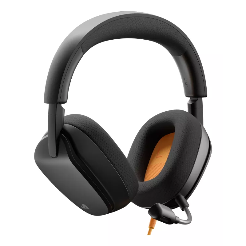 Glorious Gaming Glorious GHS Eternal - headset gaming estéreo para PC, PS5, PS4, Xbox, Switch - drivers angulares com afinação individual, microfone removível ajustável e cristalino, 3,5 mm - robusto, conforto para todo o dia e noite - preto