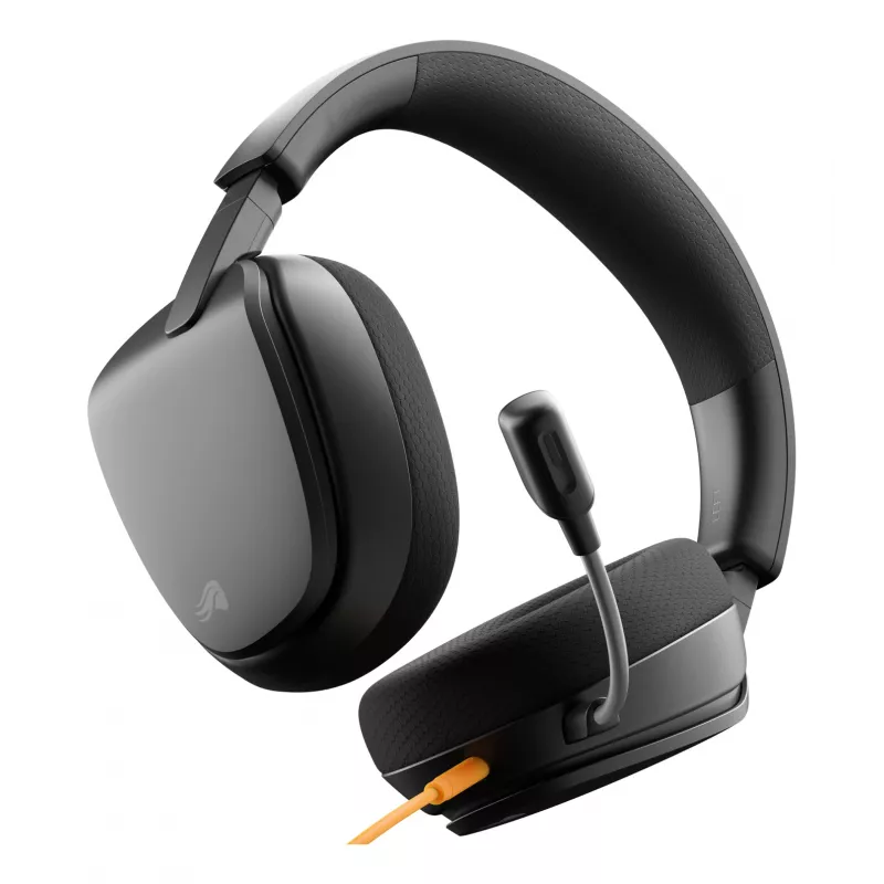 Glorious Gaming Glorious GHS Eternal - headset gaming estéreo para PC, PS5, PS4, Xbox, Switch - drivers angulares com afinação individual, microfone removível ajustável e cristalino, 3,5 mm - robusto, conforto para todo o dia e noite - preto