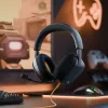 Glorious Gaming Glorious GHS Eternal - headset gaming estéreo para PC, PS5, PS4, Xbox, Switch - drivers angulares com afinação individual, microfone removível ajustável e cristalino, 3,5 mm - robusto, conforto para todo o dia e noite - preto