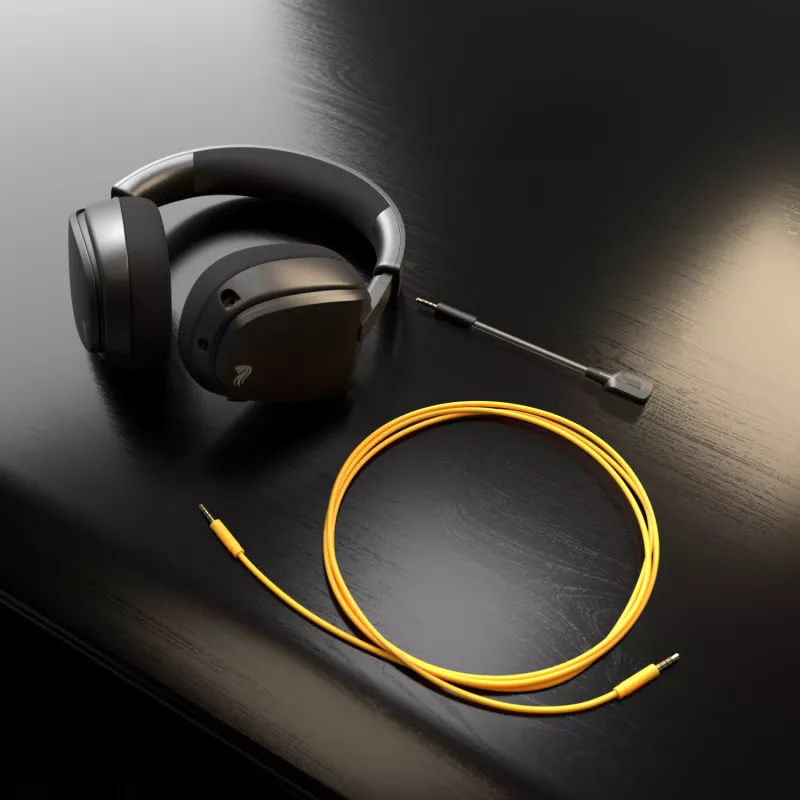 Glorious Gaming Glorious GHS Eternal - headset gaming estéreo para PC, PS5, PS4, Xbox, Switch - drivers angulares com afinação individual, microfone removível ajustável e cristalino, 3,5 mm - robusto, conforto para todo o dia e noite - preto