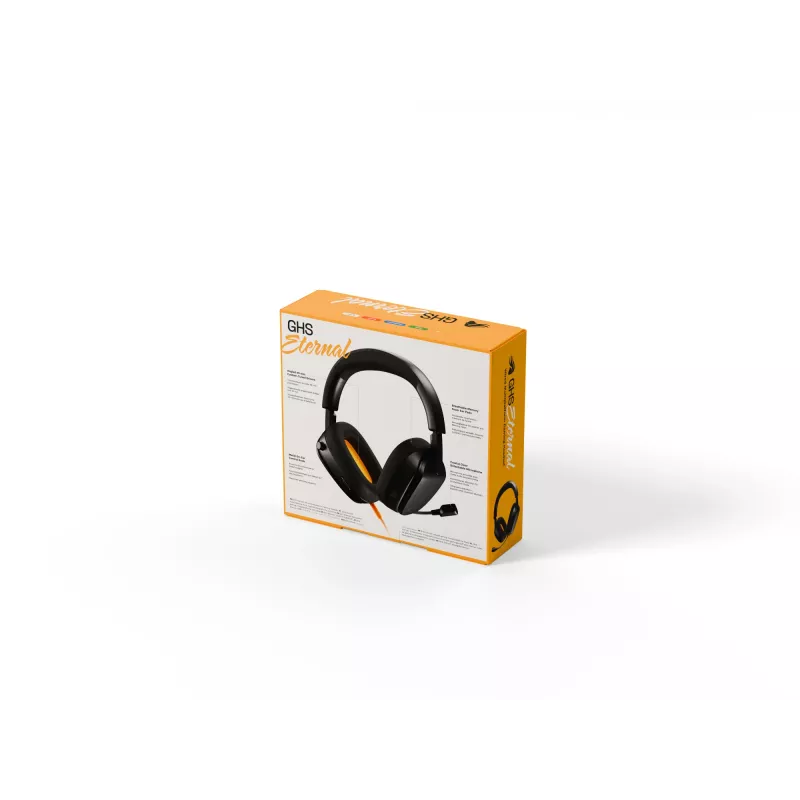 Glorious Gaming Glorious GHS Eternal - headset gaming estéreo para PC, PS5, PS4, Xbox, Switch - drivers angulares com afinação individual, microfone removível ajustável e cristalino, 3,5 mm - robusto, conforto para todo o dia e noite - preto