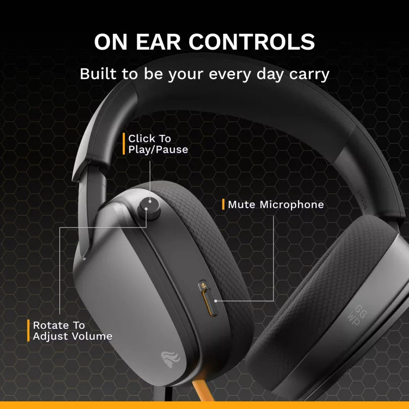 Glorious Gaming Glorious GHS Eternal - headset gaming estéreo para PC, PS5, PS4, Xbox, Switch - drivers angulares com afinação individual, microfone removível ajustável e cristalino, 3,5 mm - robusto, conforto para todo o dia e noite - preto
