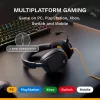 Glorious Gaming Glorious GHS Eternal - headset gaming estéreo para PC, PS5, PS4, Xbox, Switch - drivers angulares com afinação individual, microfone removível ajustável e cristalino, 3,5 mm - robusto, conforto para todo o dia e noite - preto