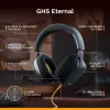 Glorious Gaming Glorious GHS Eternal - headset gaming estéreo para PC, PS5, PS4, Xbox, Switch - drivers angulares com afinação individual, microfone removível ajustável e cristalino, 3,5 mm - robusto, conforto para todo o dia e noite - preto
