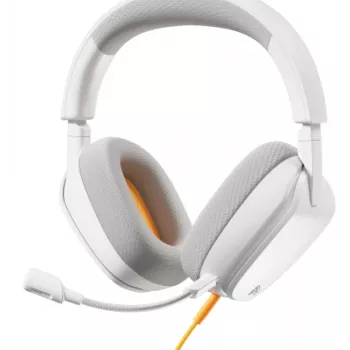 Glorious Gaming Glorious GHS Eternal - headset gaming estéreo para PC, PS5, PS4, Xbox, Switch - drivers angulares com afinação especial, microfone removível ajustável e cristalino, 3,5 mm - durável, conforto para todo o dia e noite - branco