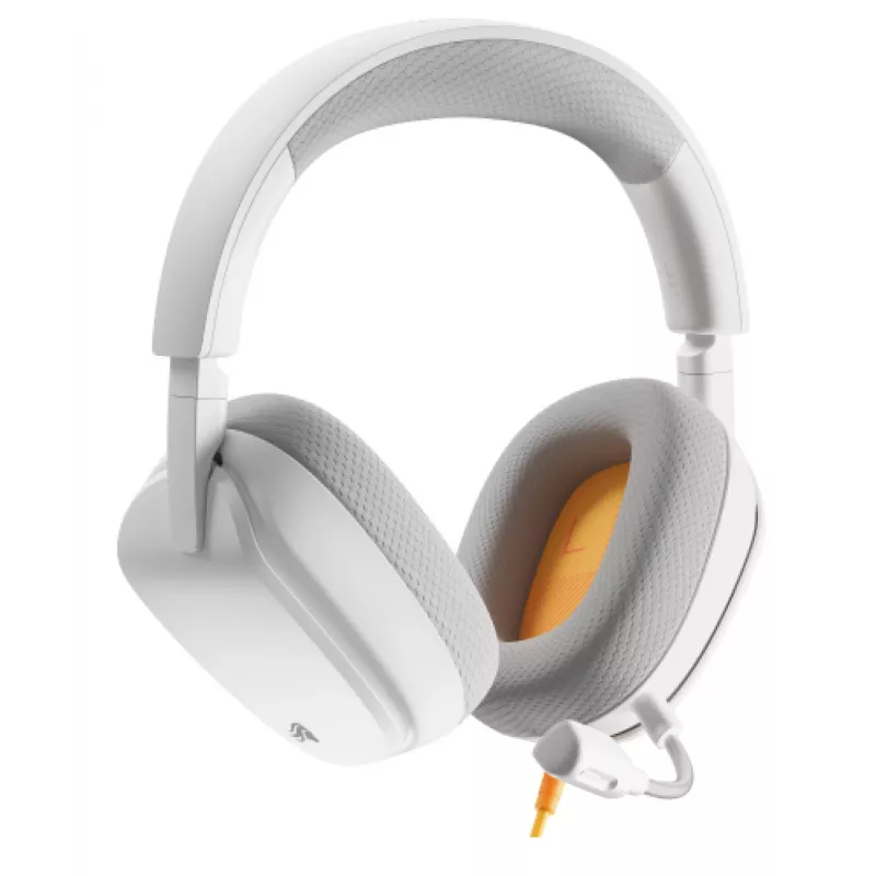 Glorious Gaming Glorious GHS Eternal - headset gaming estéreo para PC, PS5, PS4, Xbox, Switch - drivers angulares com afinação especial, microfone removível ajustável e cristalino, 3,5 mm - durável, conforto para todo o dia e noite - branco