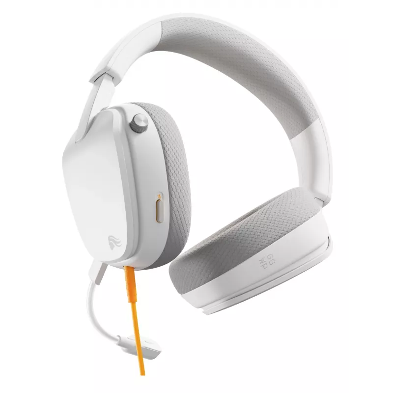 Glorious Gaming Glorious GHS Eternal - headset gaming estéreo para PC, PS5, PS4, Xbox, Switch - drivers angulares com afinação especial, microfone removível ajustável e cristalino, 3,5 mm - durável, conforto para todo o dia e noite - branco