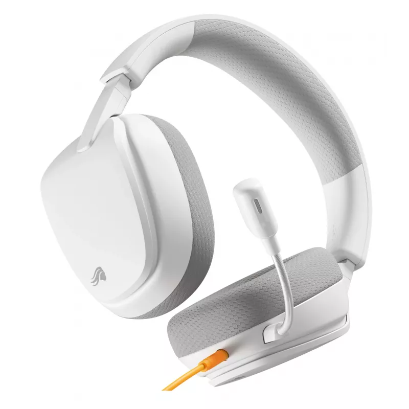 Glorious Gaming Glorious GHS Eternal - headset gaming estéreo para PC, PS5, PS4, Xbox, Switch - drivers angulares com afinação especial, microfone removível ajustável e cristalino, 3,5 mm - durável, conforto para todo o dia e noite - branco